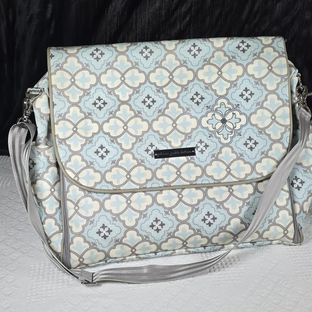 petunia pickle bottom Blue Patterned Crossbody/Diaper Bag